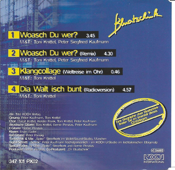 télécharger l'album Bluatschink - Woasch Du wer
