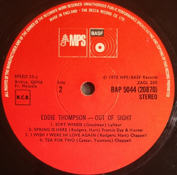 lataa albumi Eddie Thompson - Out Of Sight