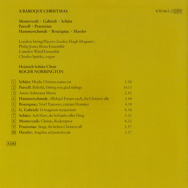 télécharger l'album Heinrich Schütz Choir, Roger Norrington - A Baroque Christmas