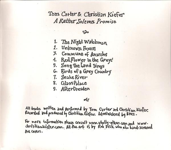 ladda ner album Download Tom Carter & Christian Kiefer - A Rather Solemn Promise album