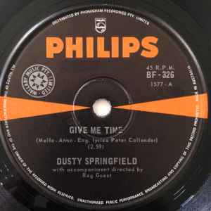 Dusty Springfield - Give Me Time album cover
