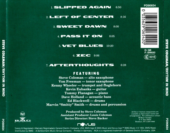 ladda ner album Steve Coleman - Rhythm In Mind