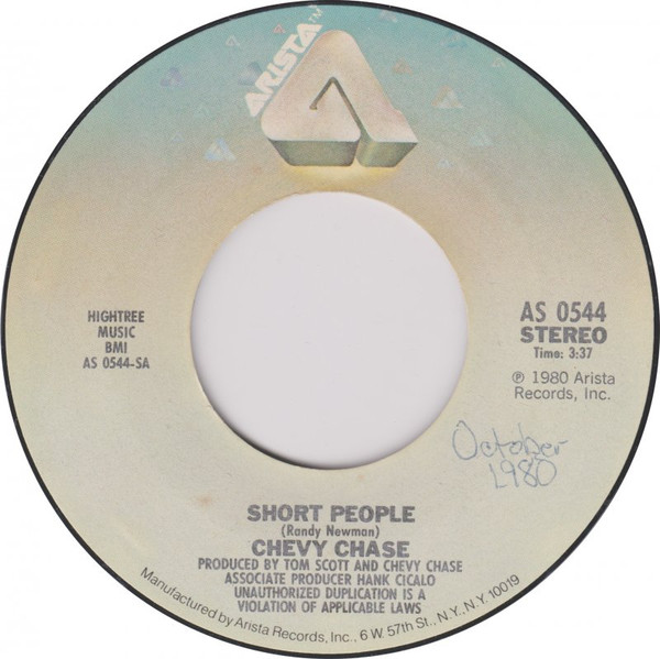 Chevy Chase – Short People (1980, Vinyl) - Discogs