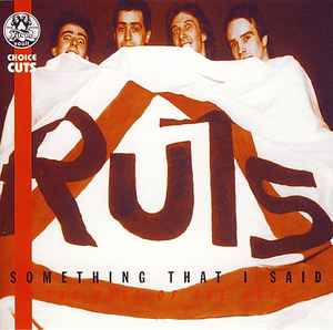 The Ruts - Something That I Said - The Best Of The Ruts album cover