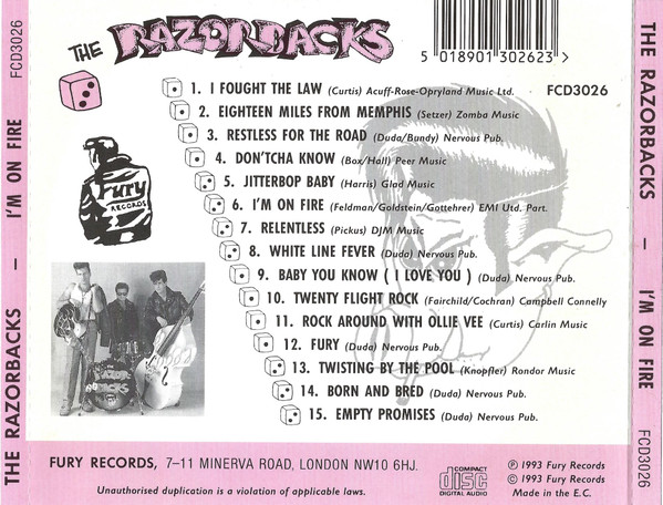 télécharger l'album The Razorbacks - Im on Fire