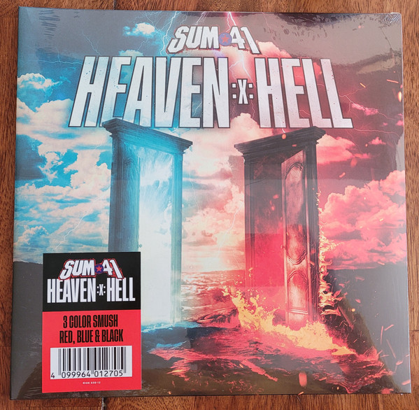 Sum 41 – Heaven :x: Hell (2024, Red, Black & Blue Tri-Color Pie 