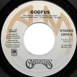 Carpenters - Goofus album cover