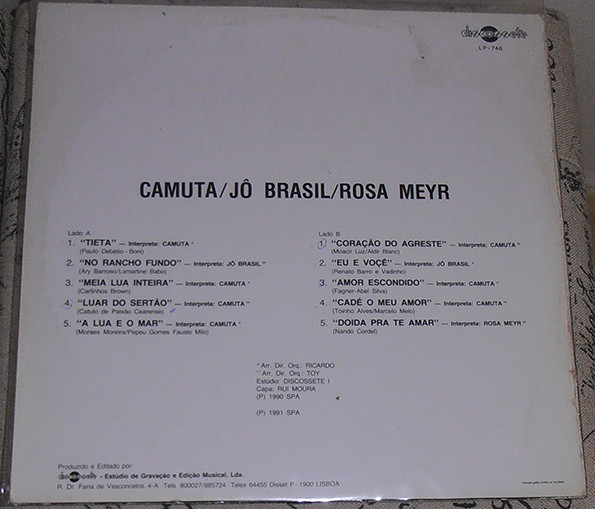 last ned album Camuta, Jô Brasil, Rosa Meyr - Tieta