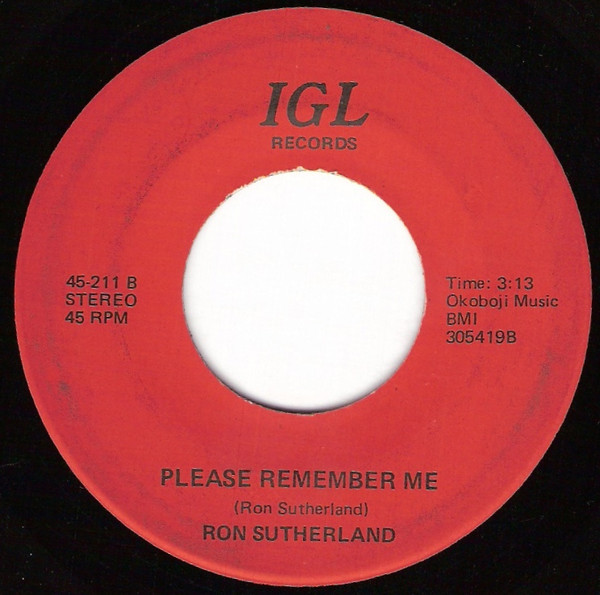 baixar álbum Ron Sutherland - Love Good Times or Sorrow Please Remember Me