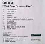 Cover of 2000 Years Of Human Error, 2000, CD