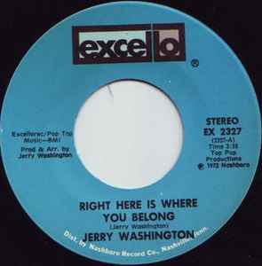 Right Here Is Where You Belong / In My Life I've Loved - Jerry Washington