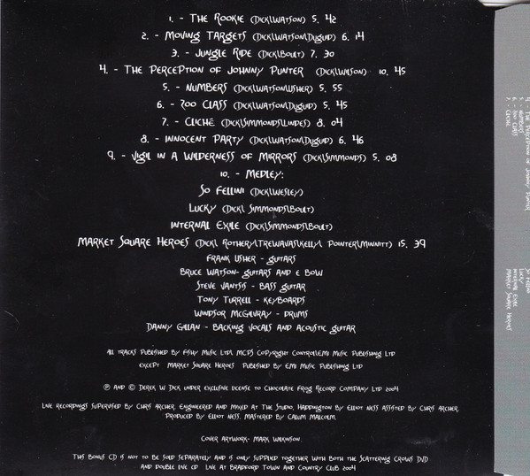 descargar álbum Fish - Scattering Crows Live At The Robin 2 Bilston Feb 18th 2004
