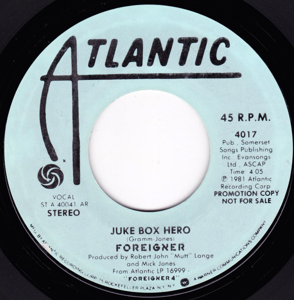 Foreigner - Juke Box Hero | Releases | Discogs