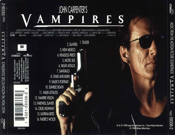 John Carpenter – Vampires (Music From The Motion Picture Soundtrack) (1998,  CD) - Discogs