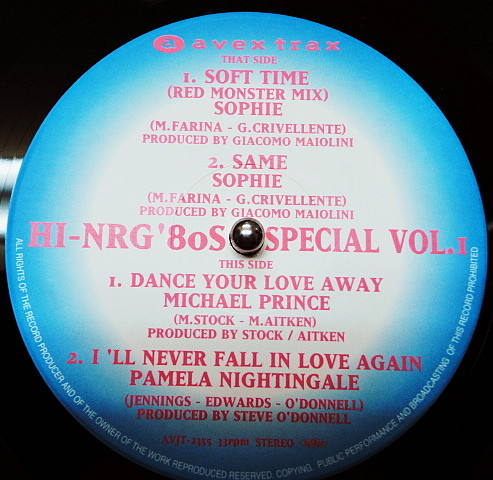 12' HI-NRG'80S Special Vol 1-Sophie，Michael Prince-