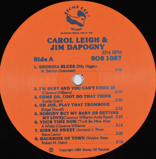 baixar álbum Carol Leigh & Jim Dapogny With The Mysterious Babies - Im Busy and You Cant Come In