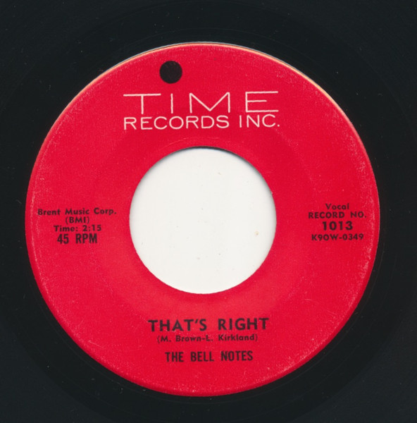The Bell Notes – That's Right / Betty Dear (1959, Vinyl) - Discogs