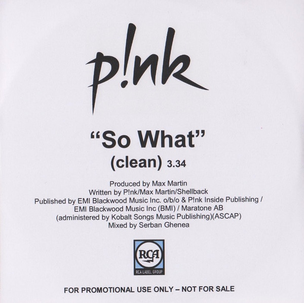 descargar álbum P!NK - So What