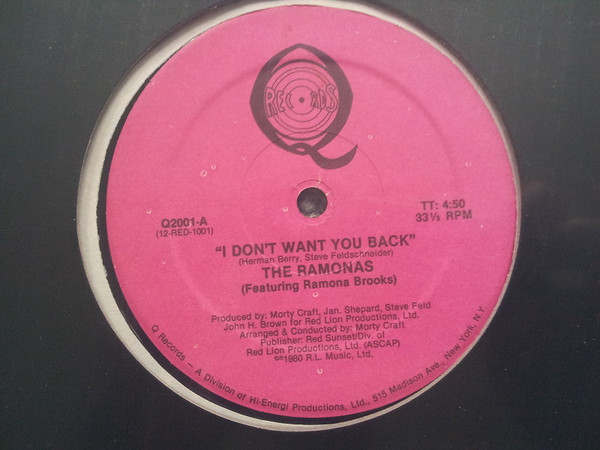 Ramona Brooks – I Don't Want You Back (1980, Vinyl) - Discogs