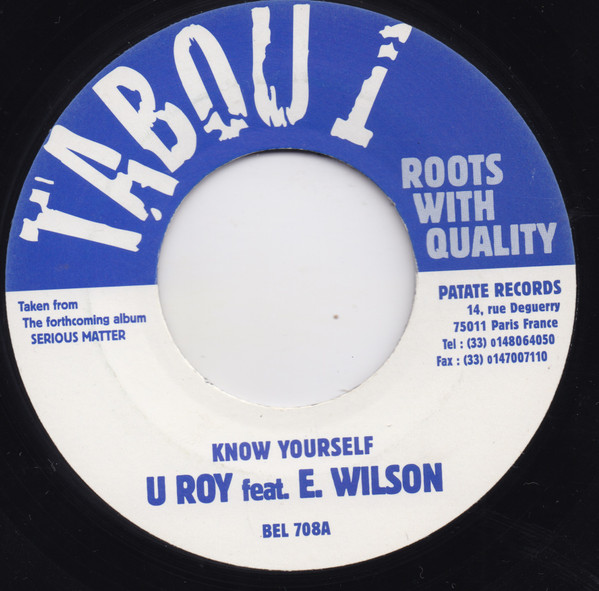 baixar álbum U Roy Feat E Wilson - Know Yourself