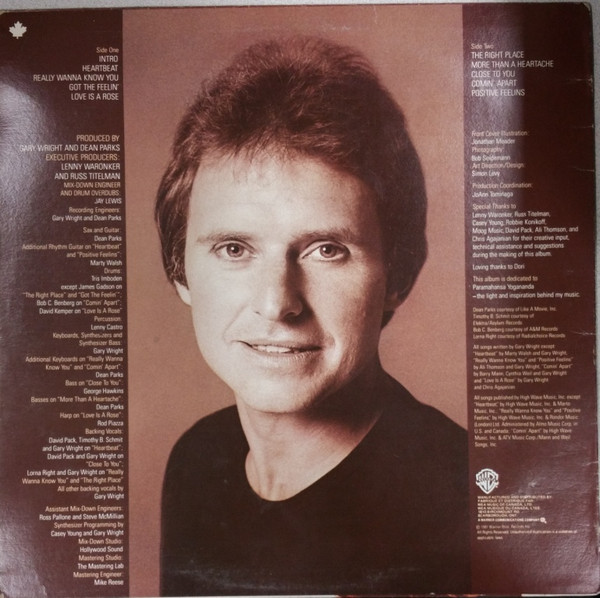 Gary Wright - The Right Place | Warner Bros. Records (XBS 3511) - 2