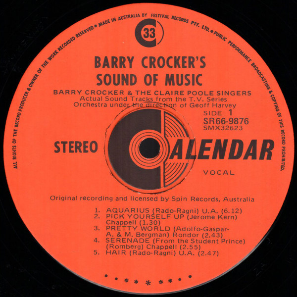baixar álbum Download Barry Crocker - Barry Crockers Sound Of Music album