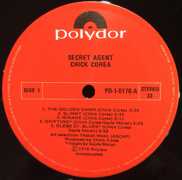 Chick Corea - Secret Agent | Polydor (PD-1-6176) - 3