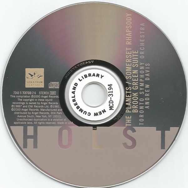 télécharger l'album Holst, The Toronto Symphony, Andrew Davis - The Planets Somerset Rhapsody Brook Green Suite