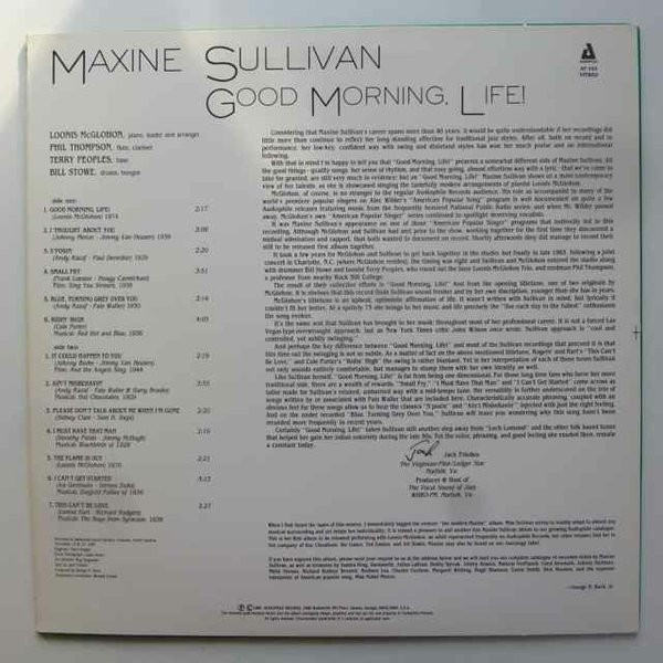 lataa albumi Maxine Sullivan - Good Morning Life