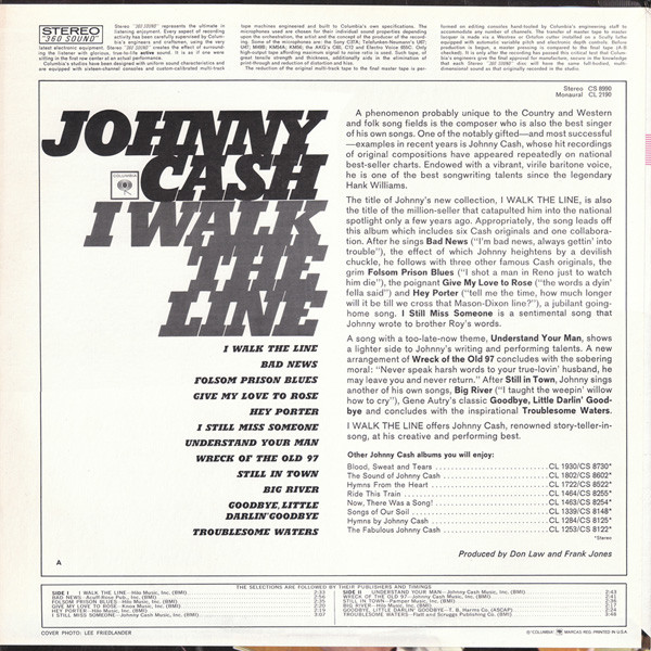 Johnny Cash – I Walk The Line (1965, Pitman, Vinyl) - Discogs