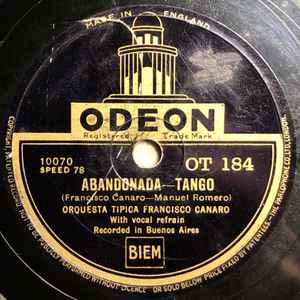 Francisco Canaro Y Su Orquesta Típica - Abandonada / Salud Dinero Y Amor album cover