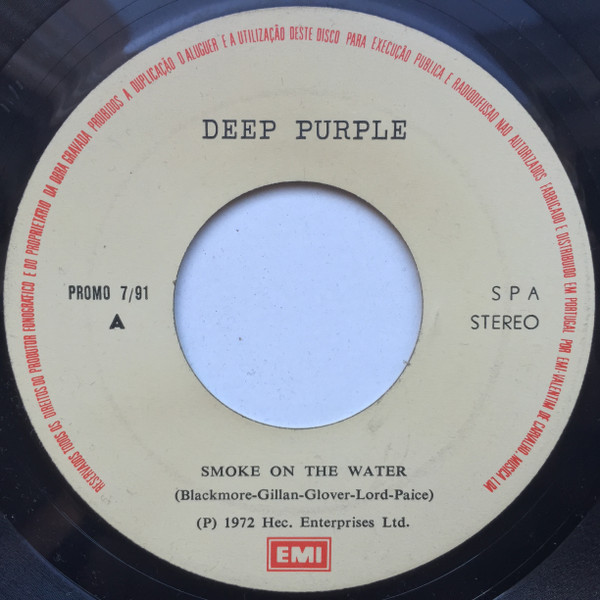 Deep Purple – Smoke On The Water (Vinyl) - Discogs