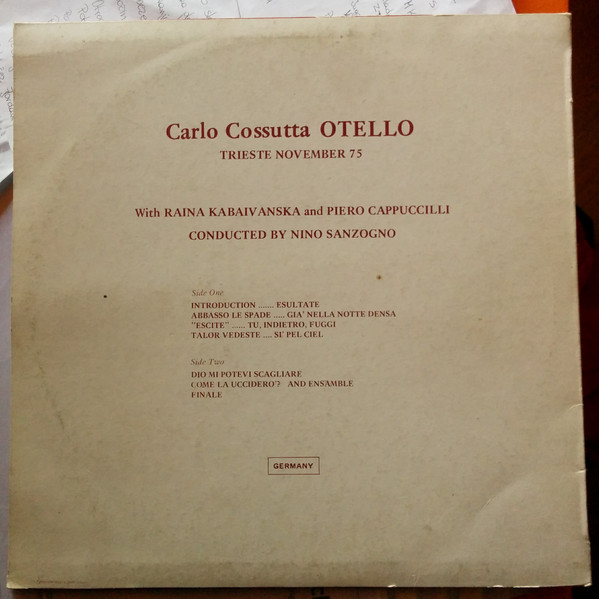 baixar álbum Carlo Cossutta - Otello