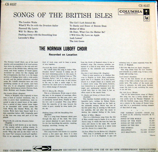 descargar álbum Norman Luboff Choir - Songs Of The British Isles