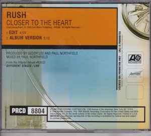 The Spirit Of Radio/2112 by Rush (CD, Promo, Single, 1998, Atlantic)