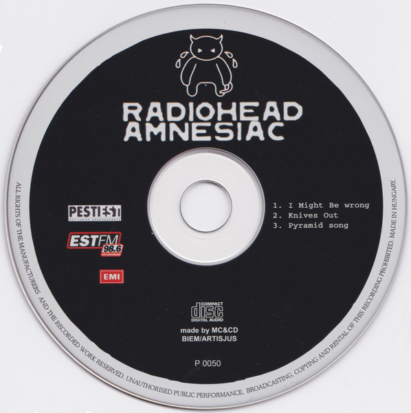 Radiohead – Amnesiac (2001, CD) - Discogs