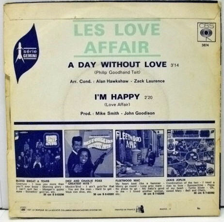 last ned album Les Love Affair - A Day Without Love