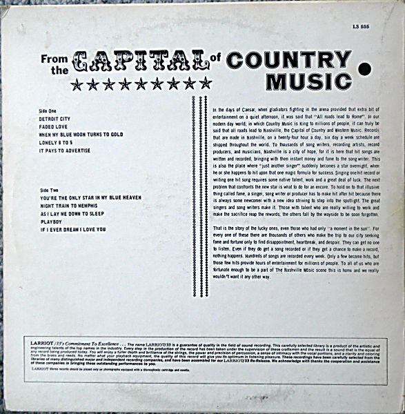 baixar álbum Unknown Artist - From The Capital Of Country Music