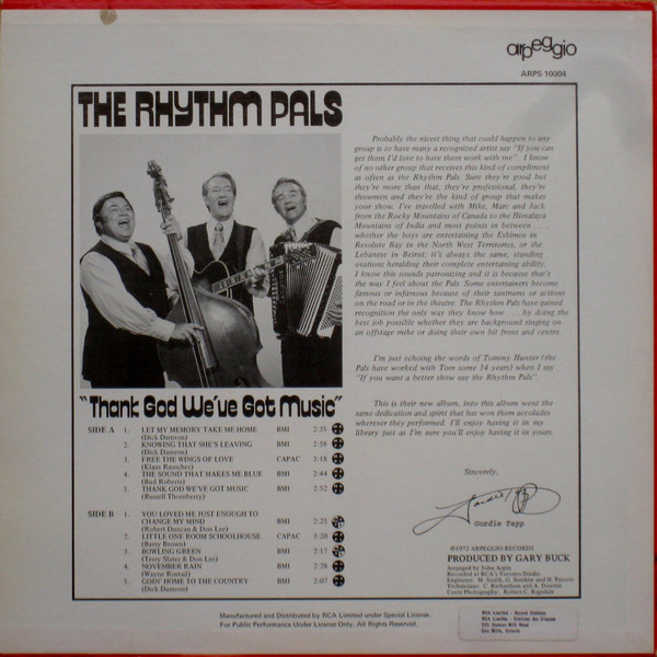 baixar álbum The Rhythm Pals - Thank God Weve Got Music