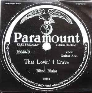Blind Blake - That Lovin' I Crave  album cover