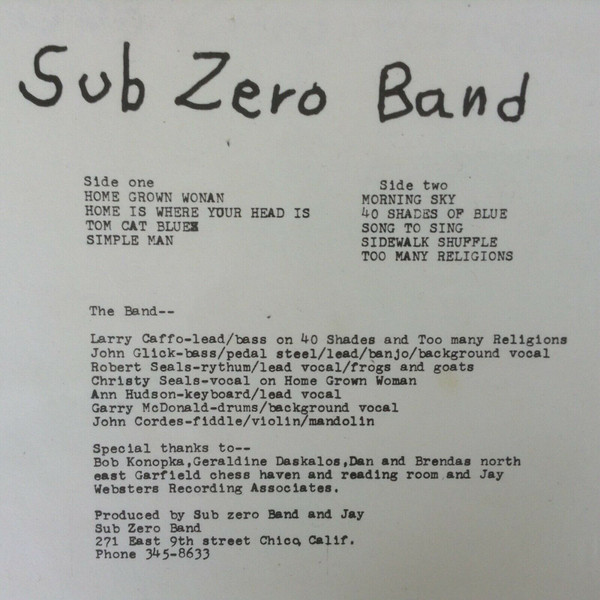 télécharger l'album Sub Zero Band - Sub Zero Band