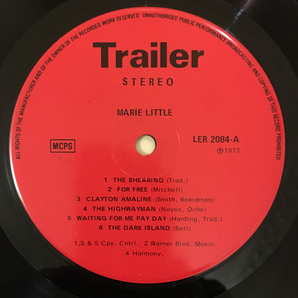 Marie Little – Marie Little (1973, Red Labels, Vinyl) - Discogs