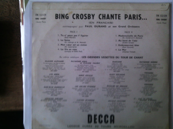 Album herunterladen Bing Crosby - Chante Paris