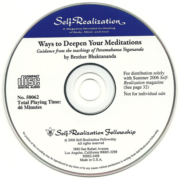 last ned album Brother Bhaktananda - Ways To Deepen Your Meditation