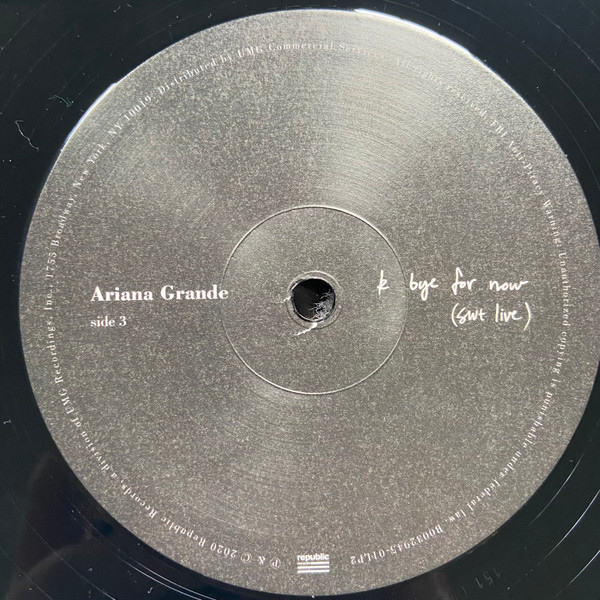 Ariana Grande – K Bye For Now (Swt Live) (2021, Vinyl) - Discogs