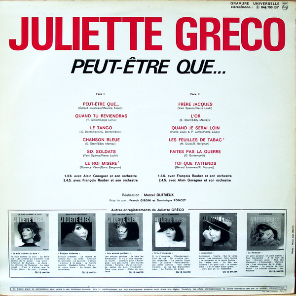 télécharger l'album Juliette Greco - Peut être Que