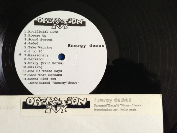 新品未開封 OPERATION IVY 1988 ENERGY demo LP - 洋楽