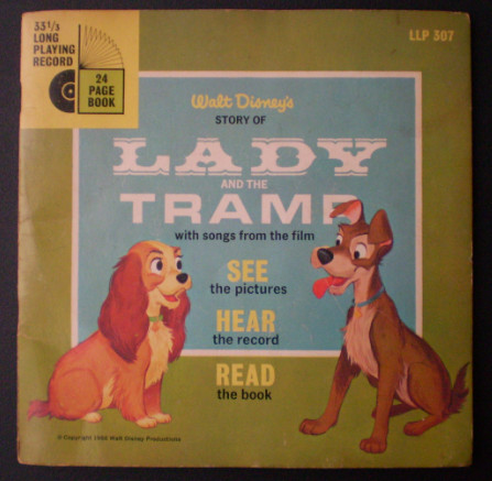 DISNEY) LA DAMA Y EL VAGABUNDO) 1963 (DISNEYLAND/307M/7 33rpm) VG+/VG+!