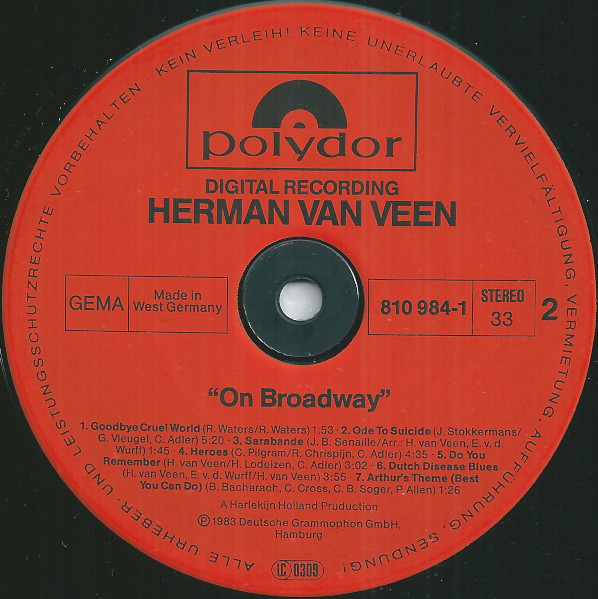 baixar álbum Herman van Veen - On Broadway