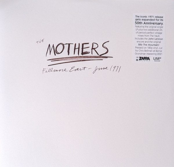 The Mothers – Fillmore East - June 1971 (2022, 50th Anniversary